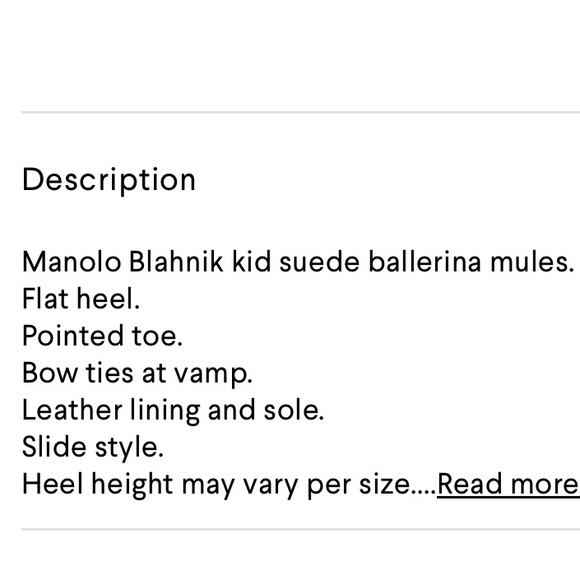 MANOLO BLAHNIK ballerimu mules - black size 39.5 - Picture 10 of 11